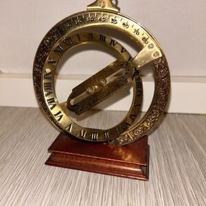 The Franklin Mint Universal Equinoctial Bright Brass VTG Ring Dial 1987
